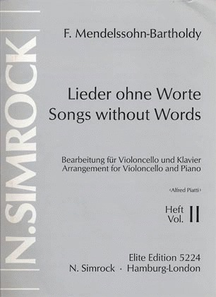 Mendelssohn, F.: Song Without Words Vol.2 (cello & piano)