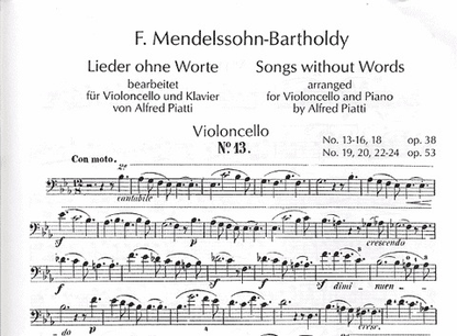 Mendelssohn, F.: Song Without Words Vol.2 (cello & piano)