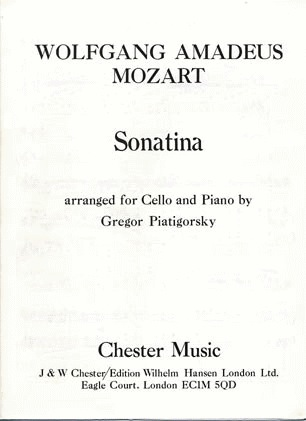 Mozart (Piatigorsky): Sonatina for cello & piano
