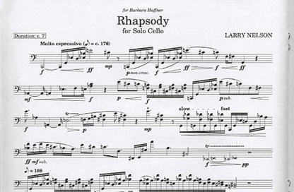 Nelson, Larry: Rhapsody for solo cello