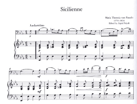 Paradis, Maria Theresa von: Sicilienne (cello & piano)