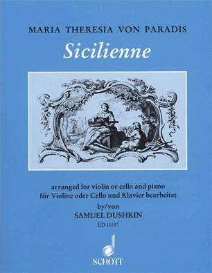 Paradis, Maria Theresa von: Sicilienne (cello or violin & piano)