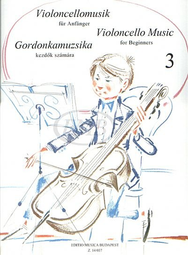 Pejtsik, Arpad: Violoncello Music for Beginners Vol.3 (cello & piano), Edito Musica Budapest