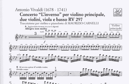 Vivaldi, Antonio: Winter from The Four Seasons (violin & piano or CD)