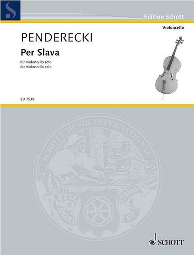 Penderecki, Krzysztof: Per Slava (cello solo)