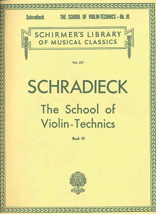 Schradieck: School of Violin Bk.3-Different Modes of Bowing SCHIRMER