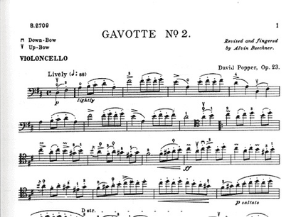 Popper, David: Gavotte Op.23 No.2 (Cello & Piano)