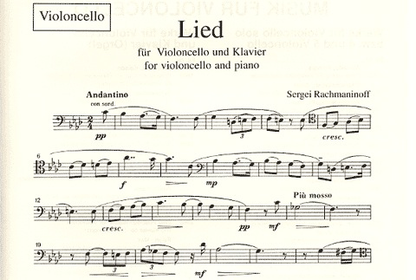 Rachmaninoff, Sergei: Lied for Cello & Piano