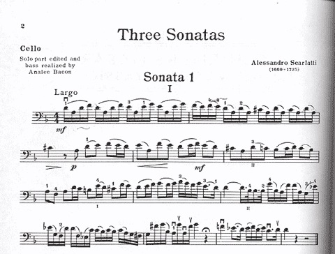 Scarlatti, Alessandro: Three Sonatas (cello & piano)