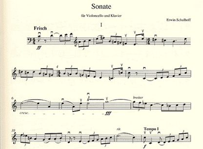 Schulhoff, Erwin: Sonate (cello & piano)