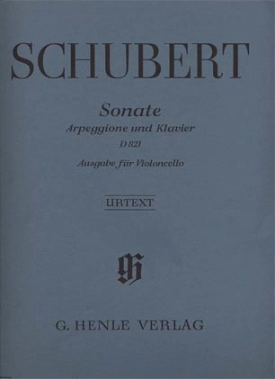 Schubert, F. (Seiffert, ed.): Sonata and Arpeggione in A Minor, D 821, Op, Posth., urtext (cello & piano)