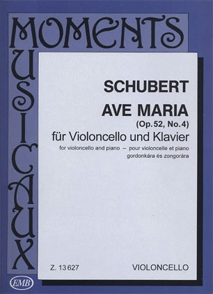 Schubert, Franz (Pejtsik) : Ave Maria Op.52 No.4 (cello & piano) Editio Musica Budapest