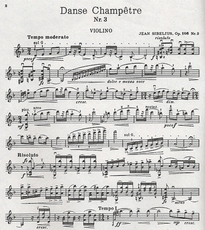 Sibelius, Jean: Danse Champetre Op.106 #3 (violin & piano)