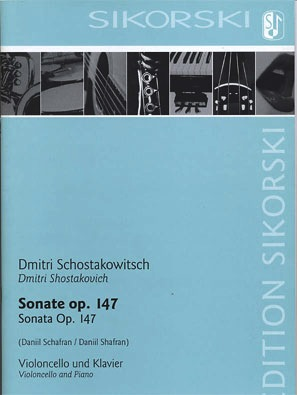 Shostakovich, Dmitri (Schafran): Viola Sonata Op.147 arranged for Cello & Piano