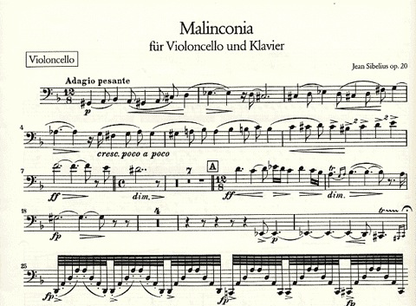Sibelius, Jean: Malinconia Op.20 (cello & piano)