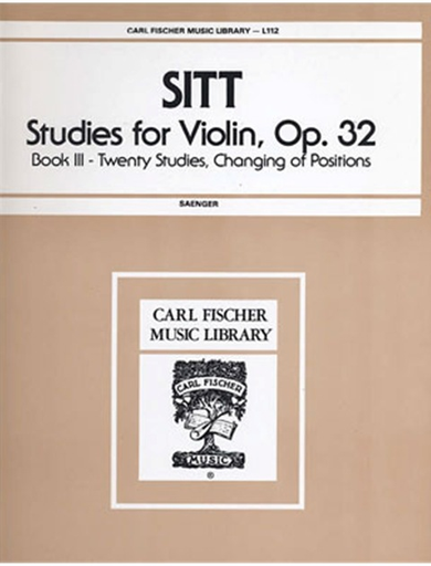 Sitt, Hans (Saenger): Studies for Violin Op.32 Bk.3