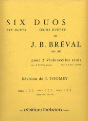 Breval, J.B.: Six Duets for 2 Cellos Alone, Bk.1 (two cellos)