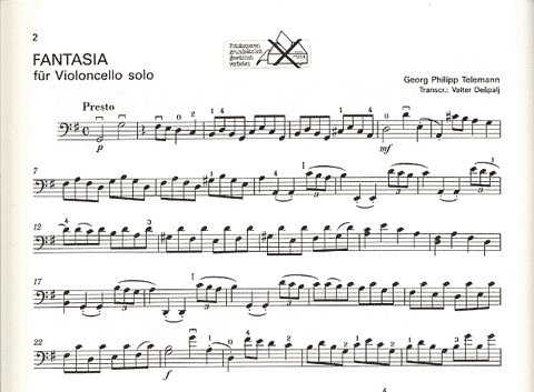 Telemann, G.P.: Fantasia (Cello Solo)