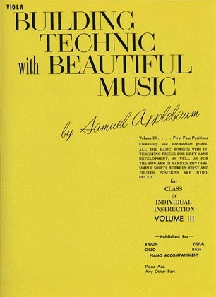 Applebaum, Samuel: Building Technic with Beautiful Music Vol.3 (viola)