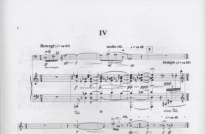 Webern, Anton: Four Pieces Op.7 (Cello OR Bass & Piano)solo & orchestra tuning