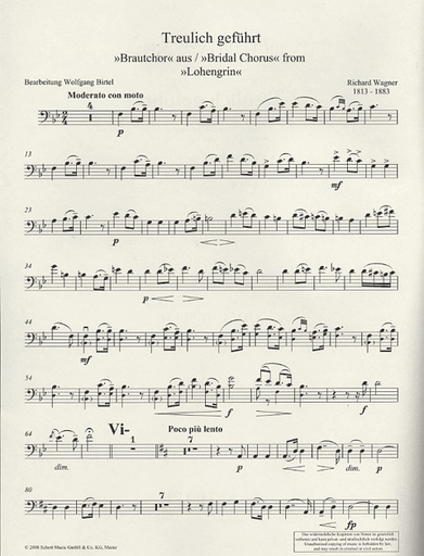 Wagner, Richard: Bridal Chorus from Lohengrin (cello & piano)