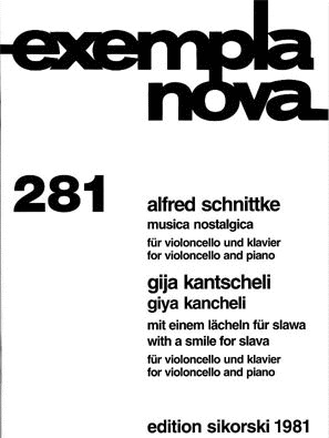 Schnittke, A./Kantscheli, G: Musica nostalgica/a smile for Slava (cello & piano)