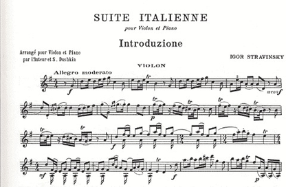 Stravinsky, I. (Dushkin): Suite Italienne (Violin & Piano)
