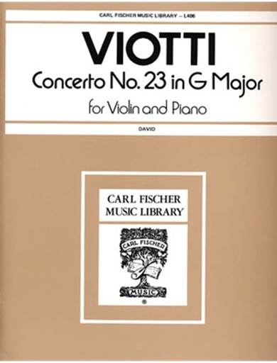 Viotti, J.B.: Concerto #23 in G (violin & piano)