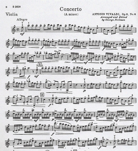 Vivaldi, Antonio: Violin Concerto in a minor Op.3 #6 (violin & piano)