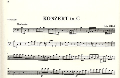 Haydn, F.J. (Gerlach): Concerto in C Major, Hob.VIIb: 1 - URTEXT (cello & piano)