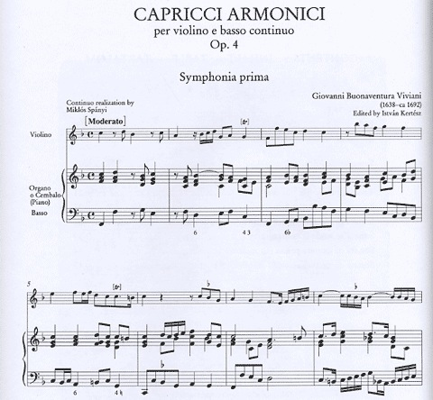 Viviani, G.B.: Capricci Armonici Op.4 (violin, Cello, Piano)