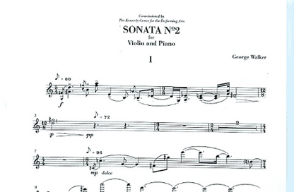 Walker, George: Violin Sonata #2 (violin & piano)