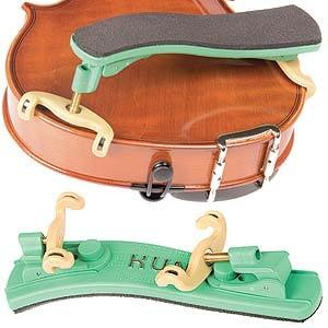 Kun Collapsible MINI Green Violin Shoulder Rest, 1/4-1/16