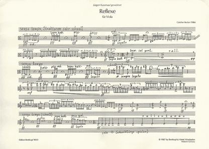 Becker, Gunther: Reflexe (viola)