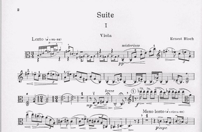 Bloch, Ernest: Suite 1919 (Viola & Piano)