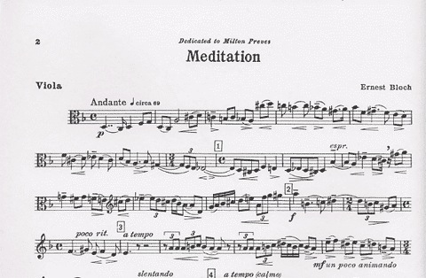 Bloch, Ernest: Meditation & Processional (viola & piano)