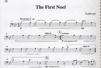 Kelley, D.: Music for Three - Traditional Christmas Music (cello, or bassoon)