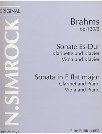 Brahms, Johannes: Sonata in Eb Op.120 #2 (viola & piano)