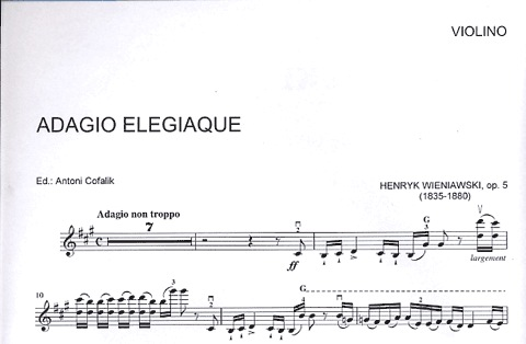 Wieniawski, Henryk: Adagio Elegiaque Op.5 (violin & piano)