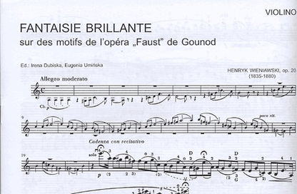 Wieniawski: Fantasie Brillante Op.20 (violin & piano)