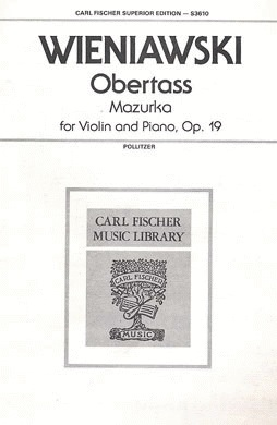 Wieniawski: Obertass Mazurka Op.19 (violin & piano) FISCHER