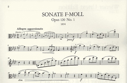 Brahms, Johannes: Sonata Op.120 #1 urtext (viola & piano)