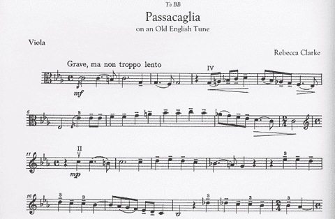 Clarke, Rebecca: Passacaglia on an Old English Tune (viola & piano)