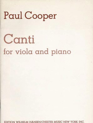 Cooper, Paul: Canti (viola & piano)