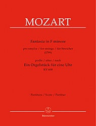 Mozart, W.A. (Hogwood): (Score) Fantasia in F minor for strings (1799) - after KV608 (string orchestra)