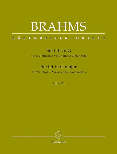 Brahms (Hogwood): Sextet No.2 in G Major, Op.36 - URTEXT (string sextett) Barenreiter