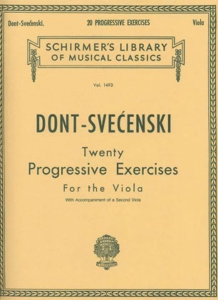 Dont, J: 20 Progressive Exercises for the Viola (with 2nd viola accompaniment)