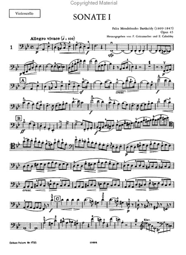 Mendelssohn, F.: Works for Cello and Piano