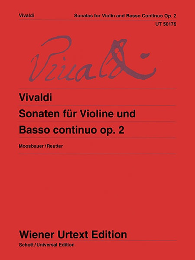 Vivaldi, A.: Sonatas for Violin and Basso Continuo, Op.2 (urtext)(violin, and piano)