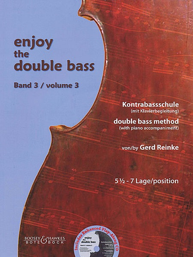 Reinke, G.: Enjoy the Double Bass, Vol. 3 (bass & CD accompaniment)